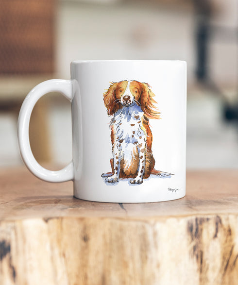 Sprocker Red & White Ceramic Mug